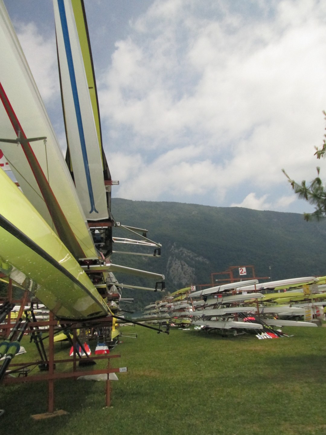 Our pair on the rack in Aiguebelette